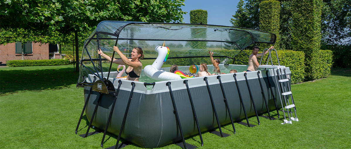 Does an EXIT Toys dome or canopy fit my Intex swimming pool?