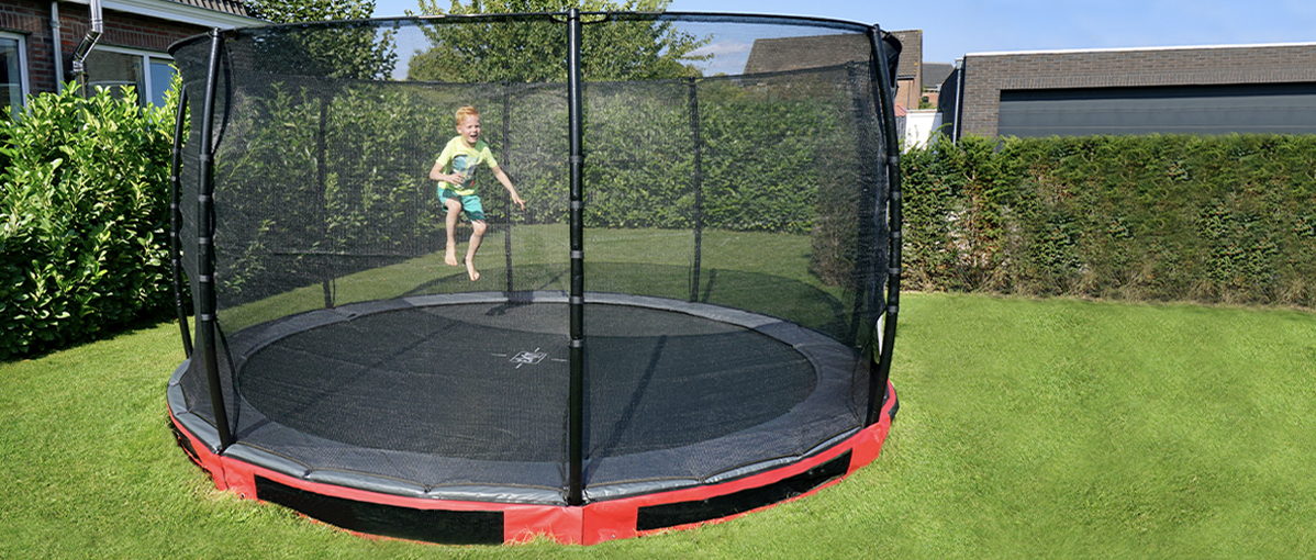 How do you dig in a trampoline?