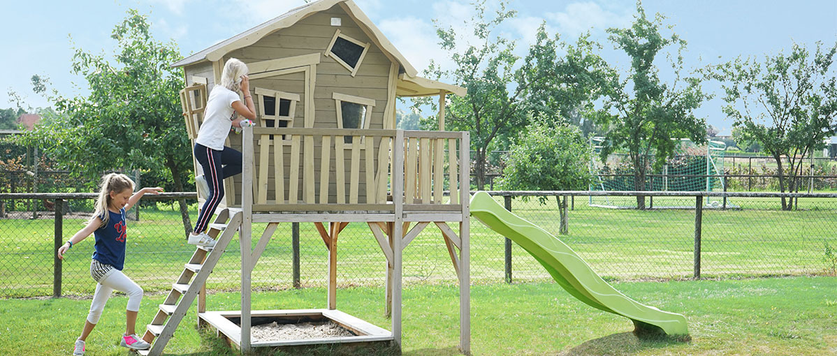 What is the best place for my EXIT wooden playhouse EXIT Toys