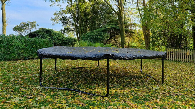 My trampoline in autumn and winter