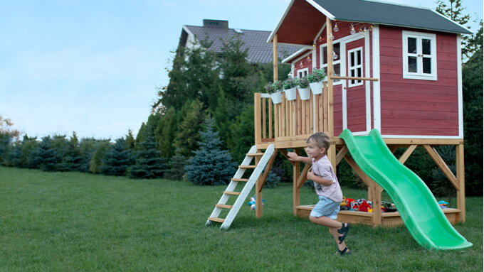 How do I maintain an EXIT wooden playhouse?