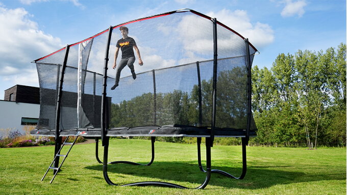 What determines the quality of an EXIT trampoline?
