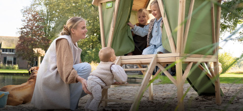 Play in the new houses!