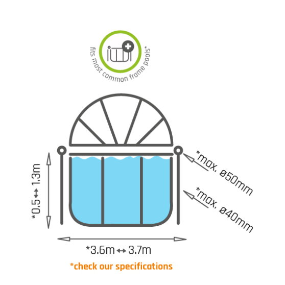 EXIT pool dome ø360cm - universal