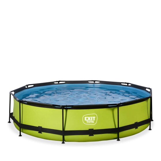 EXIT Lime pool &oslash;360x76cm with filter pump - green