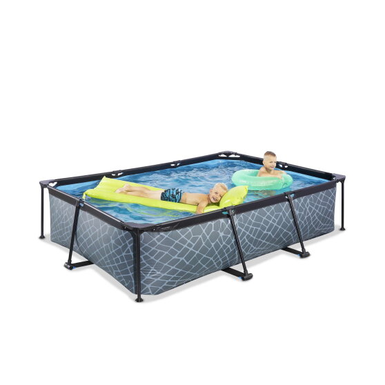 EXIT Stone pool 300x200x65cm with filter pump - grey