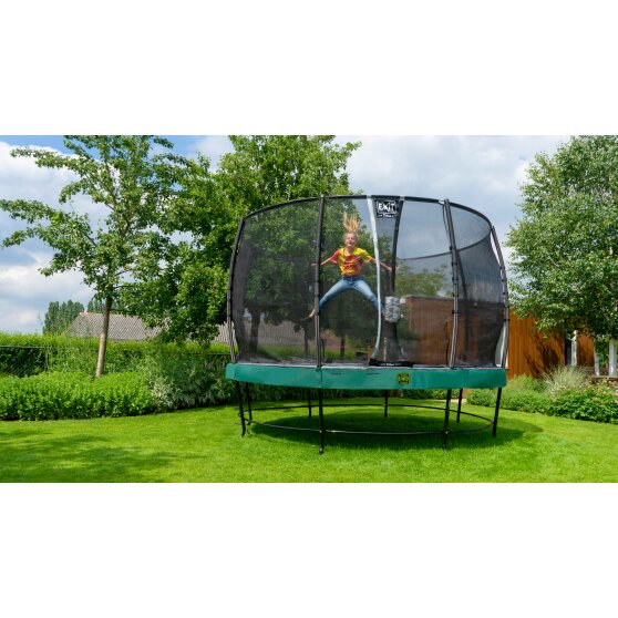 EXIT Elegant Premium trampoline ø253cm with Deluxe safetynet - green