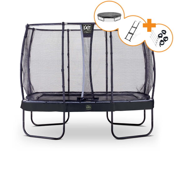 EXIT Elegant Premium trampoline complete set 214x366cm - black