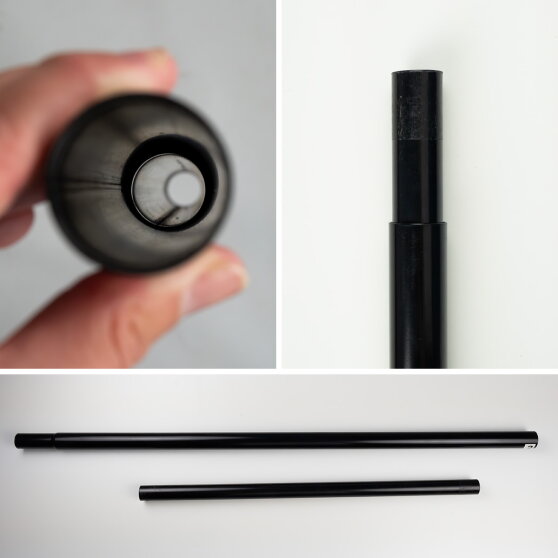 EXIT Black Wood pool 300x200x65cm with filter pump and dome - black