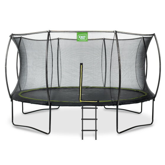 EXIT Silhouette trampoline ø427cm with ladder - black