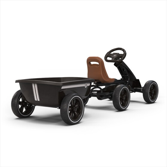 EXIT Foxy pedal go-kart with trailer for kids black | from 2 years