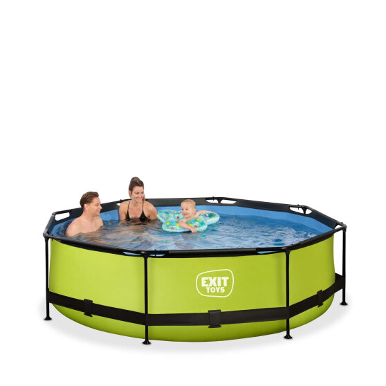EXIT Lime pool &oslash;300x76cm with filter pump - green
