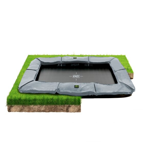 EXIT Supreme ground trampoline ø244x427cm - grey