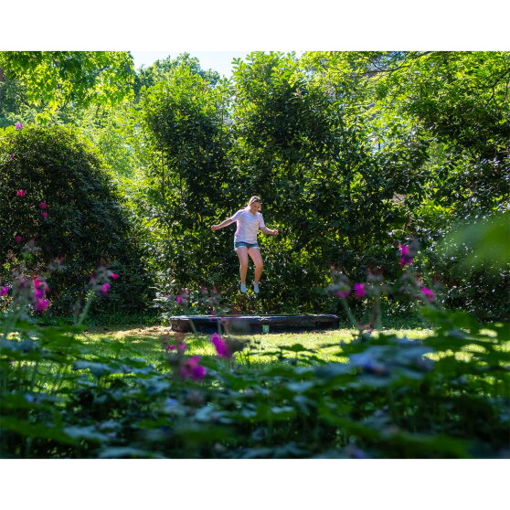 EXIT Silhouette ground sports trampoline ø244cm - black