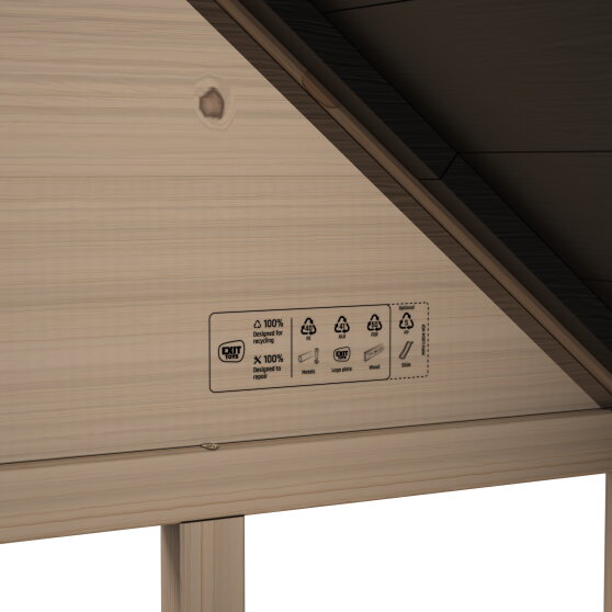 EXIT Panorama 300 wooden playhouse with slide