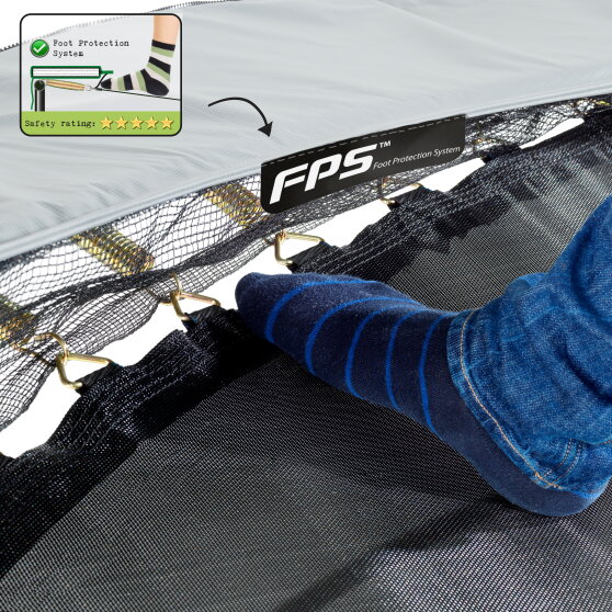 EXIT Elegant ground sports trampoline ø427cm - black