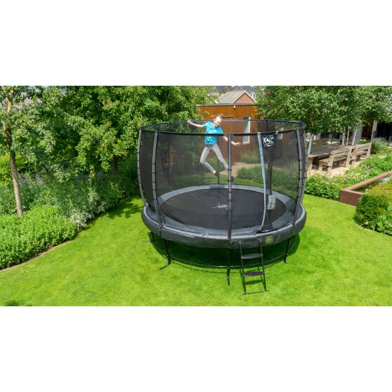 EXIT Elegant Premium trampoline ø253cm with Deluxe safetynet - black