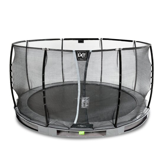 EXIT Elegant Premium ground trampoline ø366cm with Deluxe safety net - grey