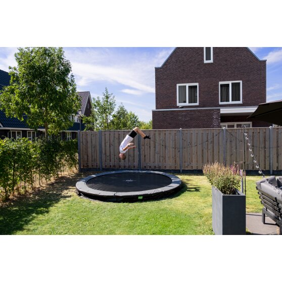 EXIT Elegant ground sports trampoline ø427cm - black