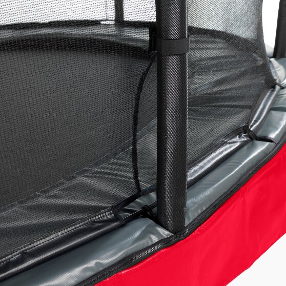 EXIT Elegant Premium ground trampoline ø305cm with Deluxe safety net - red