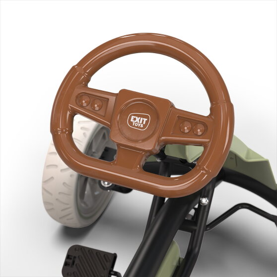 EXIT Foxy pedal go-kart with trailer for kids green | from 2 years