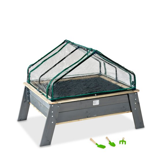 EXIT Aksent planter table XL with greenhouse and gardening tools