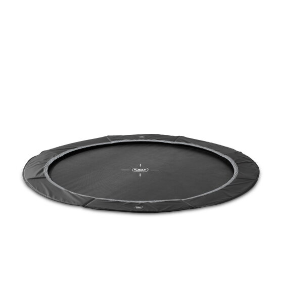 EXIT InTerra ground-level sports trampoline ø366cm - black