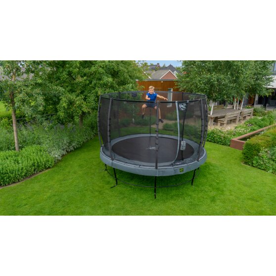 EXIT Elegant trampoline ø366cm with Economy safetynet - grey