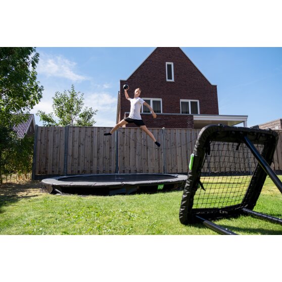 EXIT Elegant ground sports trampoline ø427cm - black