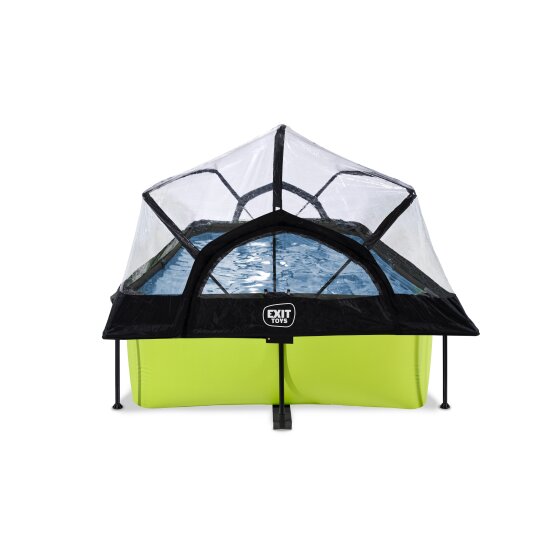 EXIT Lime pool 220x150x65cm with filter pump and dome - green