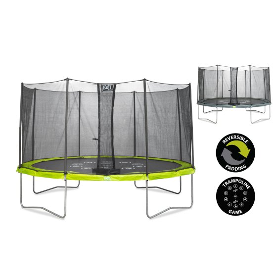 paradijs Induceren Huisje EXIT Twist trampoline ø427cm - green/grey | EXIT Toys