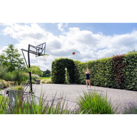 EXIT portable basketball backboard on wheels - green/black