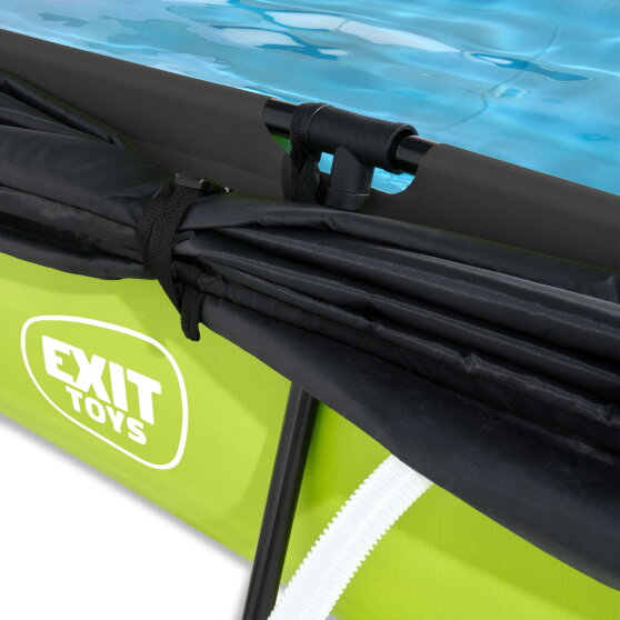EXIT Lime pool 300x200x65cm with filter pump and canopy - green