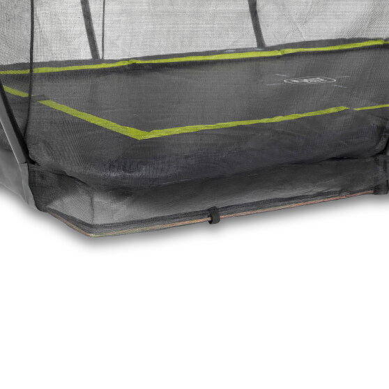 EXIT Silhouette ground trampoline 244x366cm with safety net - black