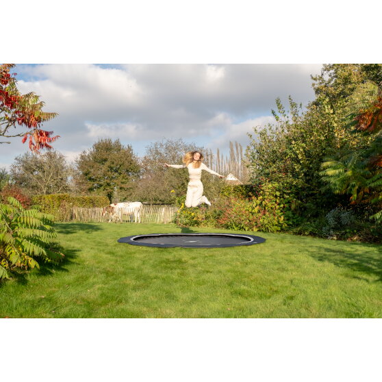 EXIT InTerra ground-level sports trampoline &oslash;427cm - black