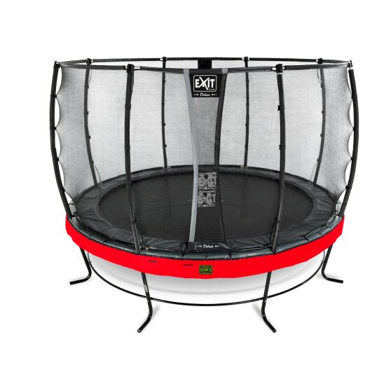 EXIT Elegant Premium trampoline ø427cm with Deluxe safetynet - red