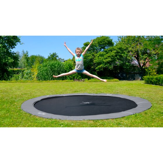 EXIT InTerra trampoline ø366cm - grey | EXIT Toys