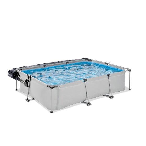 EXIT Soft Grey pool 300x200x65cm with filter pump and dome - grey