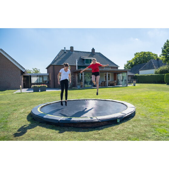 EXIT Silhouette ground sports trampoline ø366cm - green