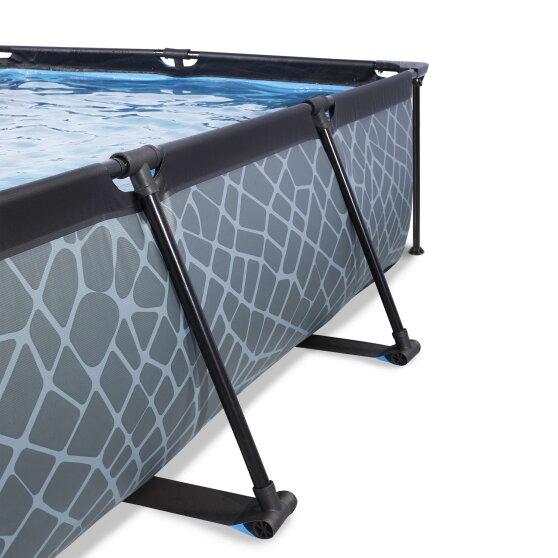 EXIT Stone pool 300x200x65cm with filter pump - grey