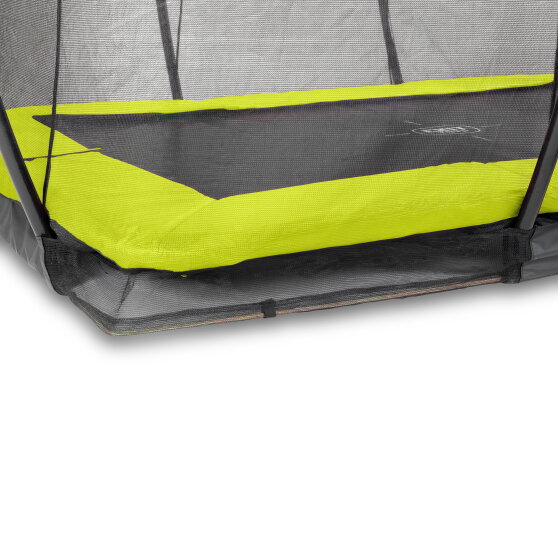 EXIT Silhouette ground trampoline 244x366cm with safety net - green