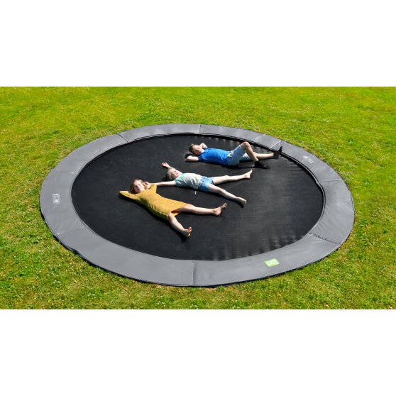 EXIT InTerra ground-level trampoline ø305cm - grey