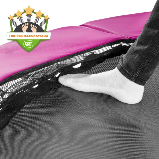 EXIT Silhouette ground sports trampoline 244x366cm - pink