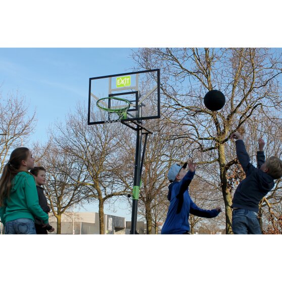 EXIT Galaxy basketball backboard for installing on ground - green/black