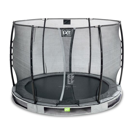 EXIT Elegant ground trampoline ø305cm with Economy safety net - grey