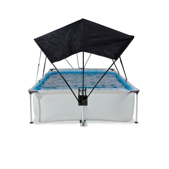 EXIT Soft Grey pool 300x200x65cm with filter pump and canopy - grey