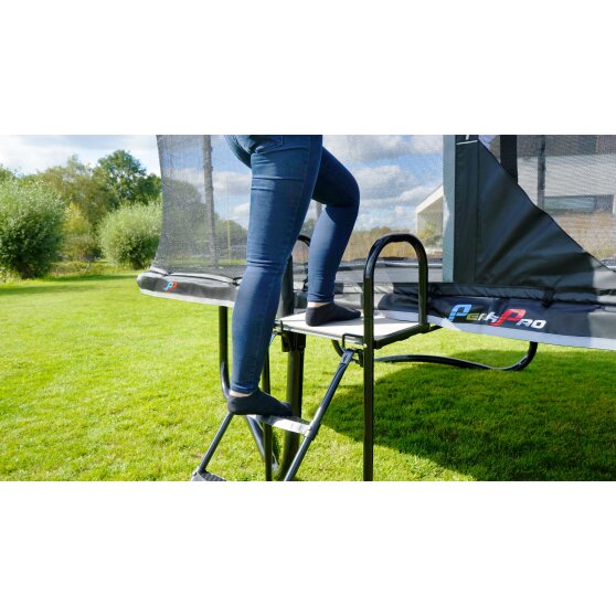 EXIT trampoline platform with ladder for frame height of 95-110cm