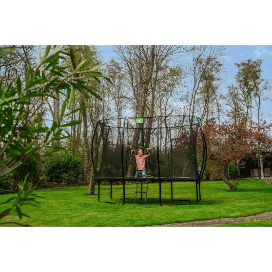 EXIT Silhouette trampoline 214x305cm with ladder - black
