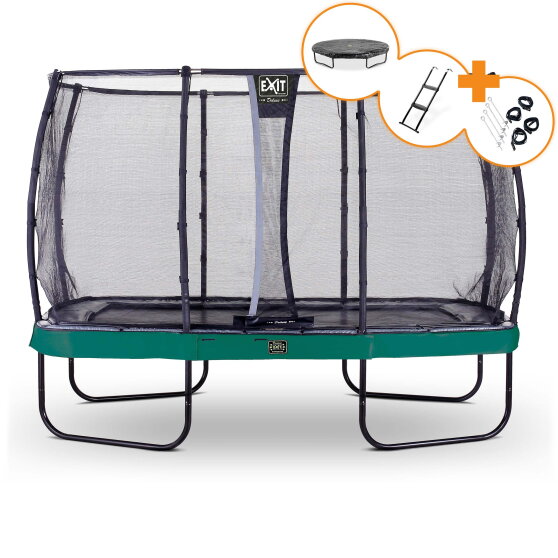EXIT Elegant Premium trampoline complete set 244x427cm - green