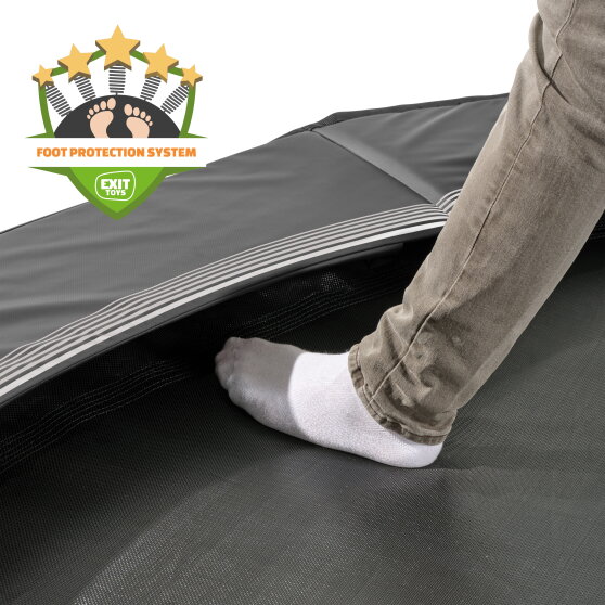 EXIT InTerra ground-level sports trampoline &oslash;305cm - black